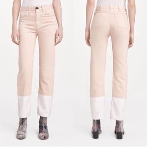 Rag & Bone Rbw15 in Rose Trompe L’oeil Selvedge Cuff Detail Jeans Size 27